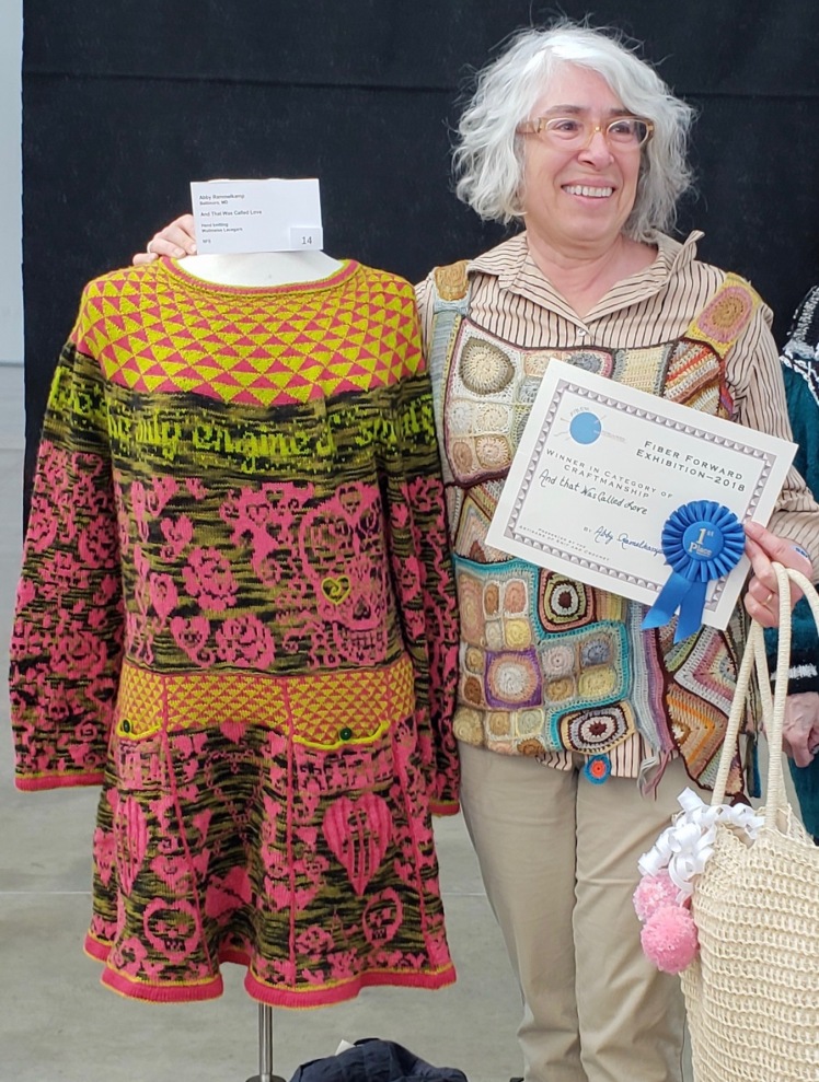 Awards ceremony at Pittsburgh Fiber Forward juried exhibition