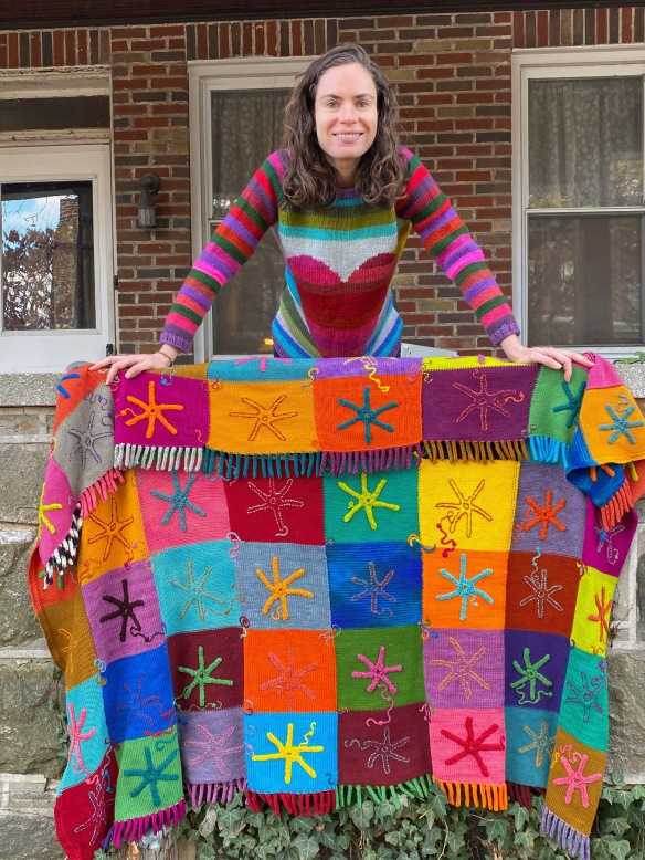 Ravelry: Lace up granny stripes sweater pattern by Ana D
